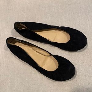 J. Crew Ballet Flats - Black Suede Size 9.5